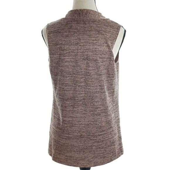 LOGO Lori Goldstein Cardigan Vest Womens Size S Sleeveless Open Front Classic - Picture 4 of 6